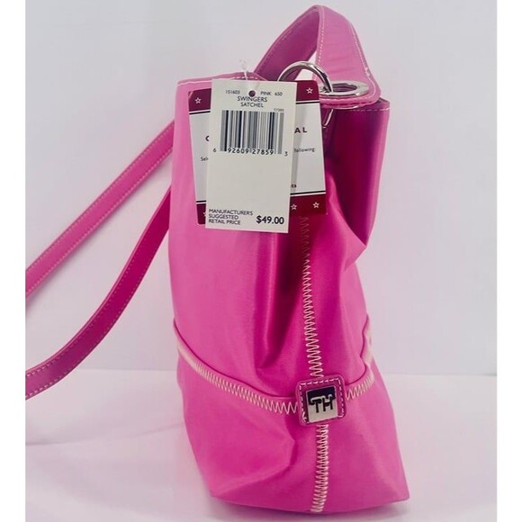 Tommy Hilfiger Purse Sz Med Spring Pink & Green Easy Clean Bonus Coin Purse NWT - Picture 3 of 11